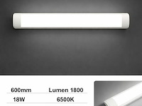 Led batten 18w – 60cm – 6500k koud wit – ip20 stofdicht – koppelbaar (x100) - afbeelding 2 van  6