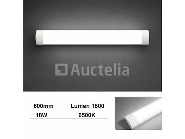 Led batten 18w – 60cm – 6500k koud wit – ip20 stofdicht – koppelbaar (x20) - afbeelding 1 van  5