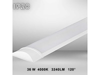 Led batten 36w – 120cm – 4000k neutraal wit – stofdicht (x100) - afbeelding 2 van  3