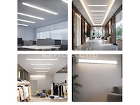 Led batten 36w – 120cm – 6500k koud wit – ip20 stofdicht – koppelbaar (x40) - afbeelding 1 van  5
