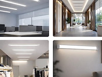 Led batten 36w – 120cm – 6500k koud wit – ip20 stofdicht – koppelbaar (x40) - afbeelding 1 van  5