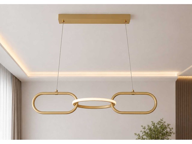 Led design hanglamp 20w – 4000k neutraal wit - rose gold – ip20 – empire-20 - afbeelding 1 van  5