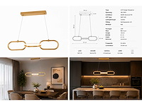 Led design hanglamp 20w – 4000k neutraal wit - rose gold – ip20 – empire-20 - afbeelding 5 van  5
