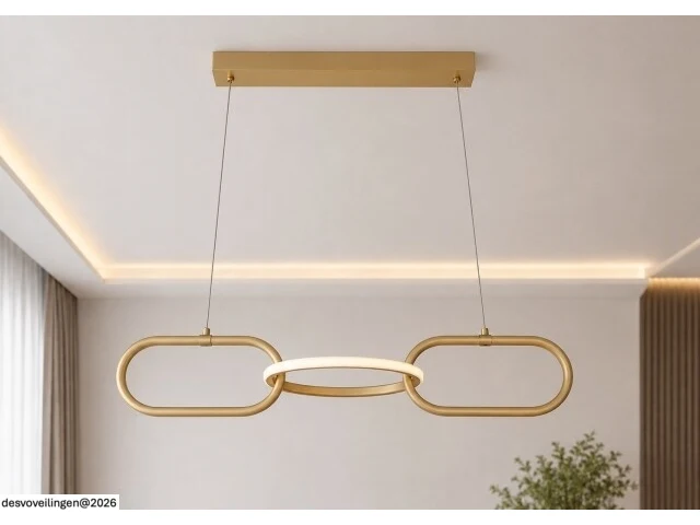 Led design hanglamp 20w – 4000k neutraal wit - rose gold – ip20 – empire-20 - afbeelding 2 van  6