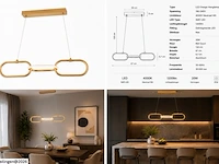 Led design hanglamp 20w – 4000k neutraal wit - rose gold – ip20 – empire-20 - afbeelding 6 van  6