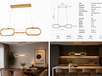 Led design hanglamp 20w – 4000k neutraal wit - rose gold – ip20 – empire-20 - afbeelding 5 van  5