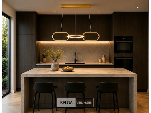Led design hanglamp 20w – 4000k neutraal wit - rose gold – ip20 – empire-20 - afbeelding 4 van  6