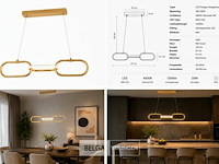 Led design hanglamp 20w – 4000k neutraal wit - rose gold – ip20 – empire-20 - afbeelding 6 van  6