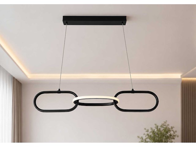 Led design hanglamp 20w – 4000k neutraal wit - zwart – ip20 – empire-20 - afbeelding 1 van  5
