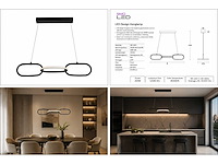 Led design hanglamp 20w – 4000k neutraal wit - zwart – ip20 – empire-20 - afbeelding 5 van  5