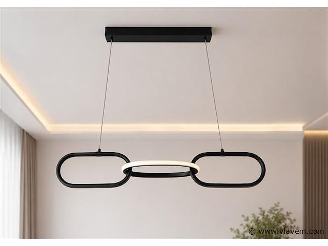 Led design hanglamp 20w – 4000k neutraal wit - zwart – ip20 – empire-20 - afbeelding 1 van  5