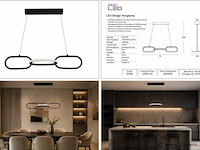 Led design hanglamp 20w – 4000k neutraal wit - zwart – ip20 – empire-20 - afbeelding 5 van  5