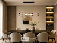 Led design hanglamp 20w – 4000k neutraal wit - zwart – ip20 – empire-20 - afbeelding 4 van  6