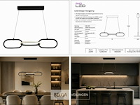 Led design hanglamp 20w – 4000k neutraal wit - zwart – ip20 – empire-20 - afbeelding 6 van  6