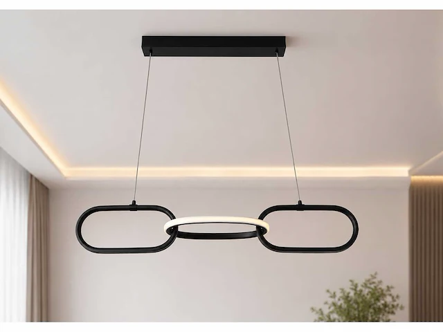 Led design hanglamp 20w – 4000k neutraal wit - zwart – ip20 – empire-20 - afbeelding 1 van  5