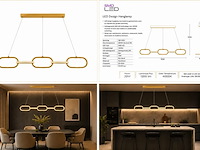 Led design hanglamp 36w – 4000k neutraal wit - rose gold – ip20 – empire-36 - afbeelding 2 van  5