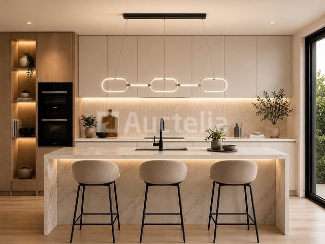 Led design hanglamp 36w – 4000k neutraal wit - rose gold – ip20 – empire-36 - afbeelding 5 van  5