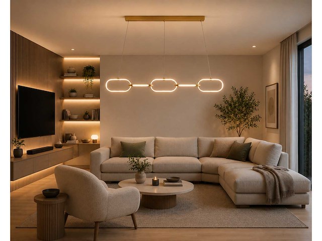 Led design hanglamp 36w – 4000k neutraal wit - rose gold – ip20 – empire-36 - afbeelding 3 van  5