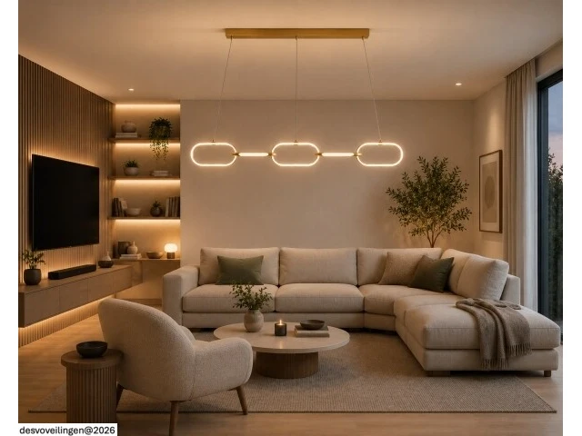 Led design hanglamp 36w – 4000k neutraal wit - rose gold – ip20 – empire-36 - afbeelding 4 van  6