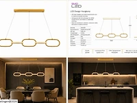 Led design hanglamp 36w – 4000k neutraal wit - rose gold – ip20 – empire-36 - afbeelding 6 van  6