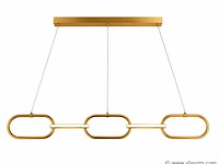 Led design hanglamp 36w – 4000k neutraal wit - rose gold – ip20 – empire-36 - afbeelding 2 van  5