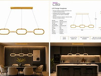 Led design hanglamp 36w – 4000k neutraal wit - rose gold – ip20 – empire-36 - afbeelding 5 van  5