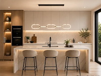 Led design hanglamp 36w – 4000k neutraal wit - rose gold – ip20 – empire-36 - afbeelding 1 van  5