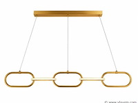 Led design hanglamp 36w – 4000k neutraal wit - rose gold – ip20 – empire-36 - afbeelding 2 van  5