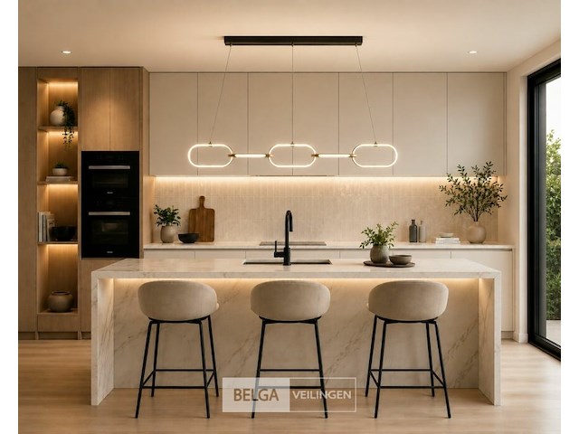 Led design hanglamp 36w – 4000k neutraal wit - rose gold – ip20 – empire-36 - afbeelding 1 van  6