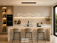 Led design hanglamp 36w – 4000k neutraal wit - rose gold – ip20 – empire-36 - afbeelding 1 van  6