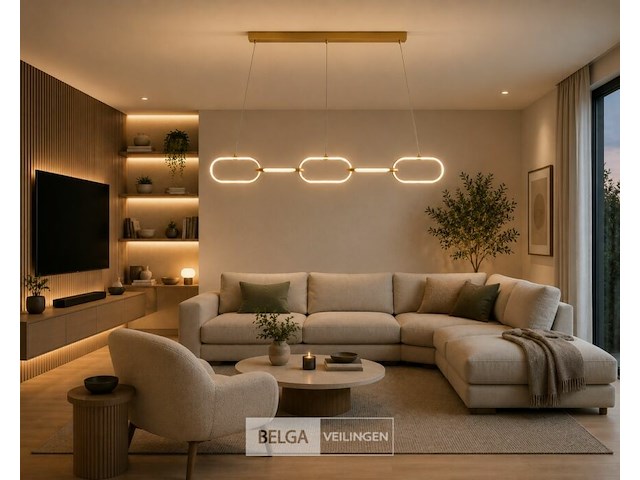 Led design hanglamp 36w – 4000k neutraal wit - rose gold – ip20 – empire-36 - afbeelding 4 van  6