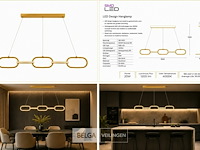 Led design hanglamp 36w – 4000k neutraal wit - rose gold – ip20 – empire-36 - afbeelding 6 van  6