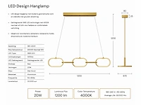 Led design hanglamp 36w – 4000k neutraal wit - rose gold – ip20 – empire-36 - afbeelding 4 van  5
