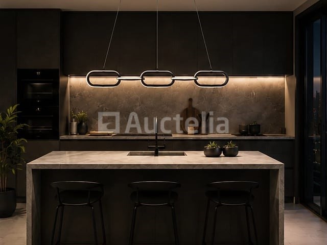 Led design hanglamp 36w – 4000k neutraal wit - zwart – ip20 – empire-36 - afbeelding 4 van  5