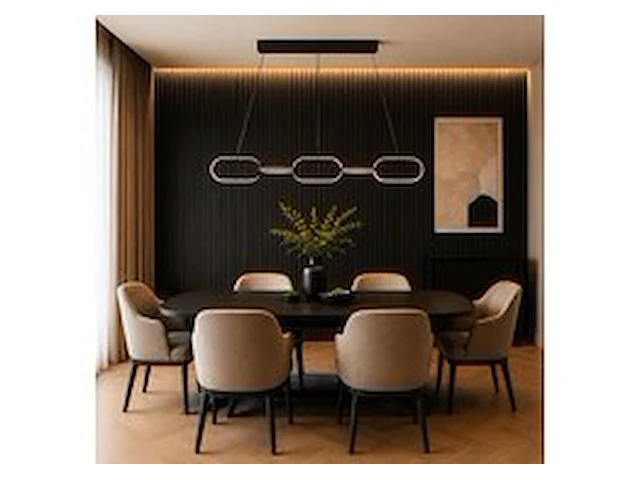 Led design hanglamp 36w – 4000k neutraal wit - zwart – ip20 – empire-36 - afbeelding 1 van  6