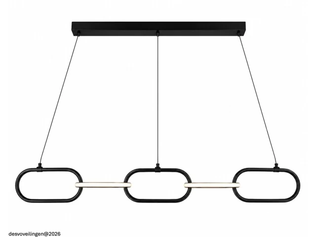 Led design hanglamp 36w – 4000k neutraal wit - zwart – ip20 – empire-36 - afbeelding 3 van  6
