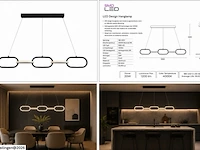 Led design hanglamp 36w – 4000k neutraal wit - zwart – ip20 – empire-36 - afbeelding 6 van  6