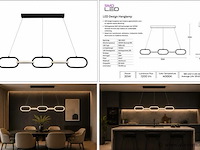 Led design hanglamp 36w – 4000k neutraal wit - zwart – ip20 – empire-36 - afbeelding 5 van  5