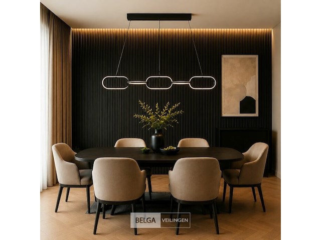Led design hanglamp 36w – 4000k neutraal wit - zwart – ip20 – empire-36 - afbeelding 1 van  6