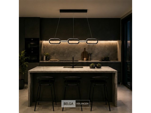 Led design hanglamp 36w – 4000k neutraal wit - zwart – ip20 – empire-36 - afbeelding 4 van  6