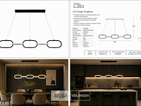 Led design hanglamp 36w – 4000k neutraal wit - zwart – ip20 – empire-36 - afbeelding 6 van  6