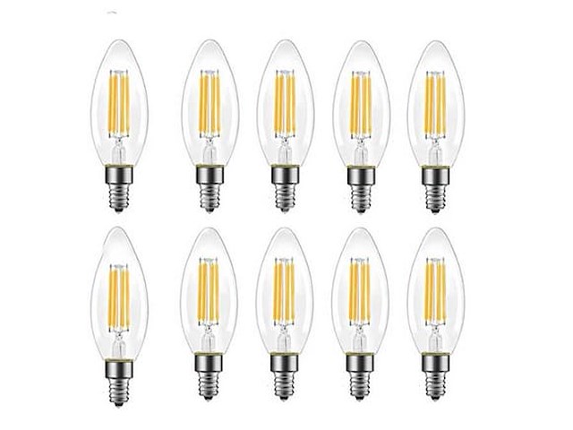 Led filament lamp c35 - 6w - e14 - dimbaar - warm wit (x50) - afbeelding 2 van  3
