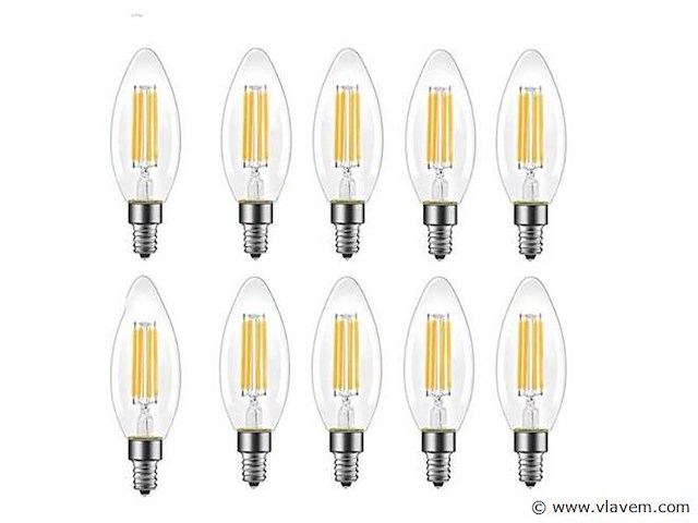 Led filament lamp c35 – 6w – e14 – dimbaar – warm wit (x100) - afbeelding 3 van  3