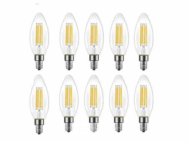 Led filament lamp c35 – 6w – e14 – dimbaar – warm wit (x100) - afbeelding 4 van  4