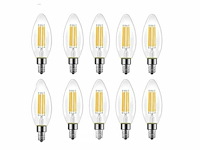 Led filament lamp c35 – 6w – e14 – dimbaar – warm wit (x100) - afbeelding 4 van  4