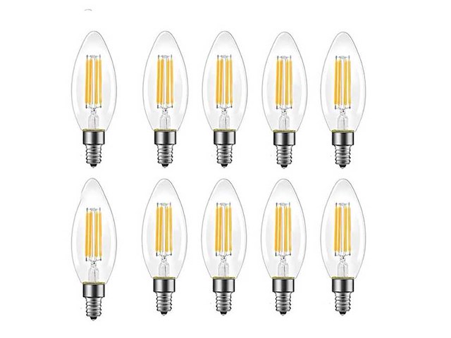 Led filament lamp c35 – 6w – e14 – dimbaar – warm wit (x50) - afbeelding 3 van  3