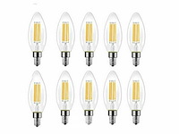 Led filament lamp c35 – 6w – e14 – dimbaar – warm wit (x50) - afbeelding 4 van  4