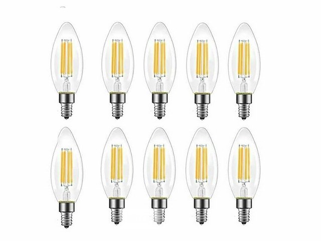 Led filament lamp c35 – 6w – e14 – dimbaar – warm wit (x50) - afbeelding 4 van  4