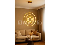 Led hanglamp - 5831/4 - 45w - goud - in hoogte verstelbaar - rechthoekig design - afbeelding 1 van  3