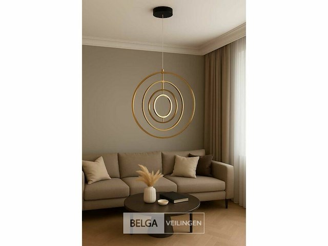 Led hanglamp - 5831/4 - 45w - goud - in hoogte verstelbaar - rechthoekig design - afbeelding 2 van  4